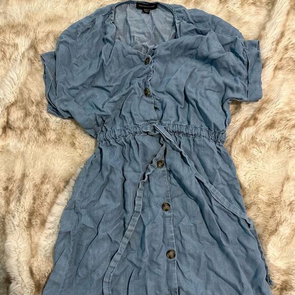 Saks fifth avenue dress blue chambray style dress | Sz S - Picture 4 of 7